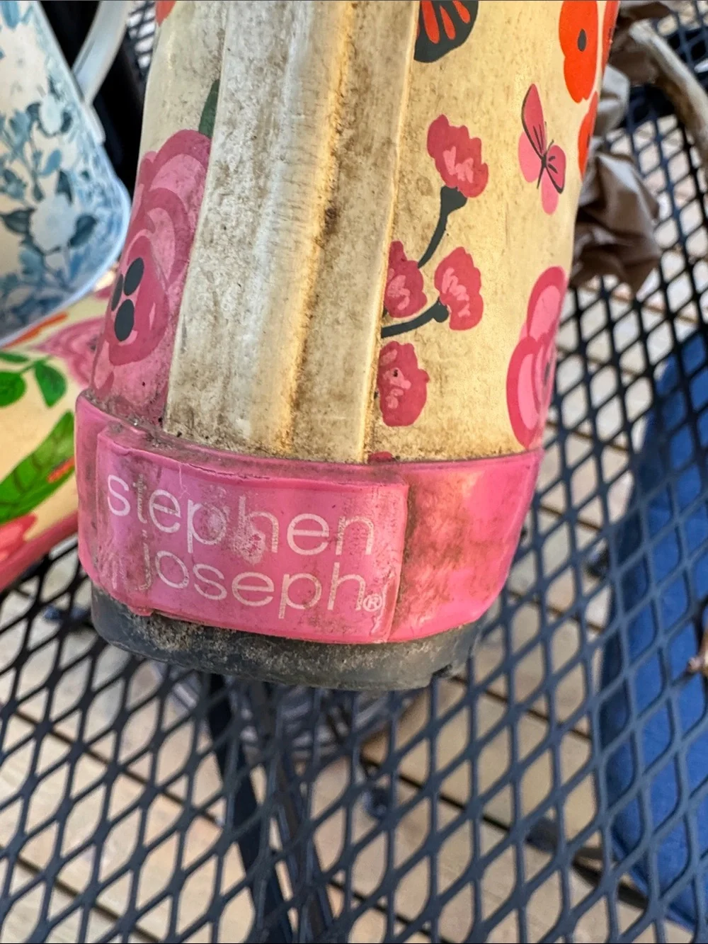 Stephen Joseph Girls Pink Floral boots